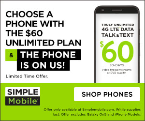 Simple Mobile 60 dollar unlimited LTE