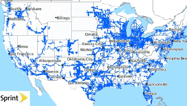 Sprint Wireless Coverage Map