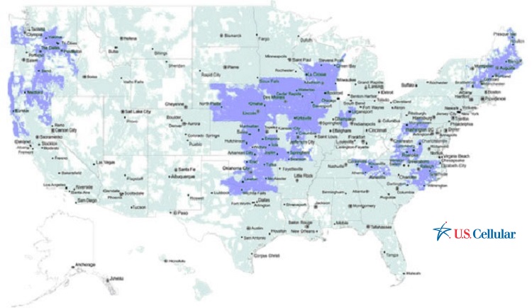 Cell Coverage Comparison Map