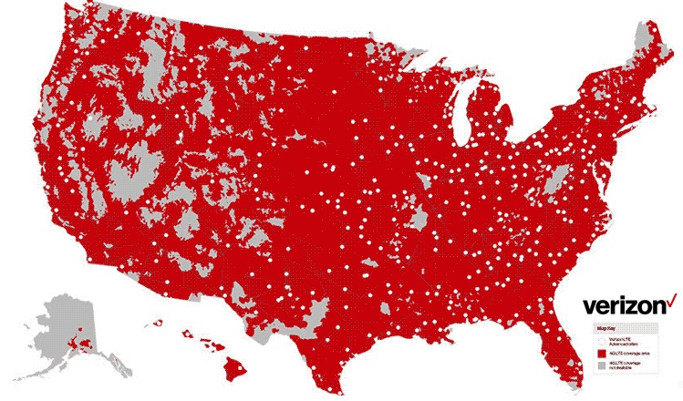 Verizon Wireless Coverage Map